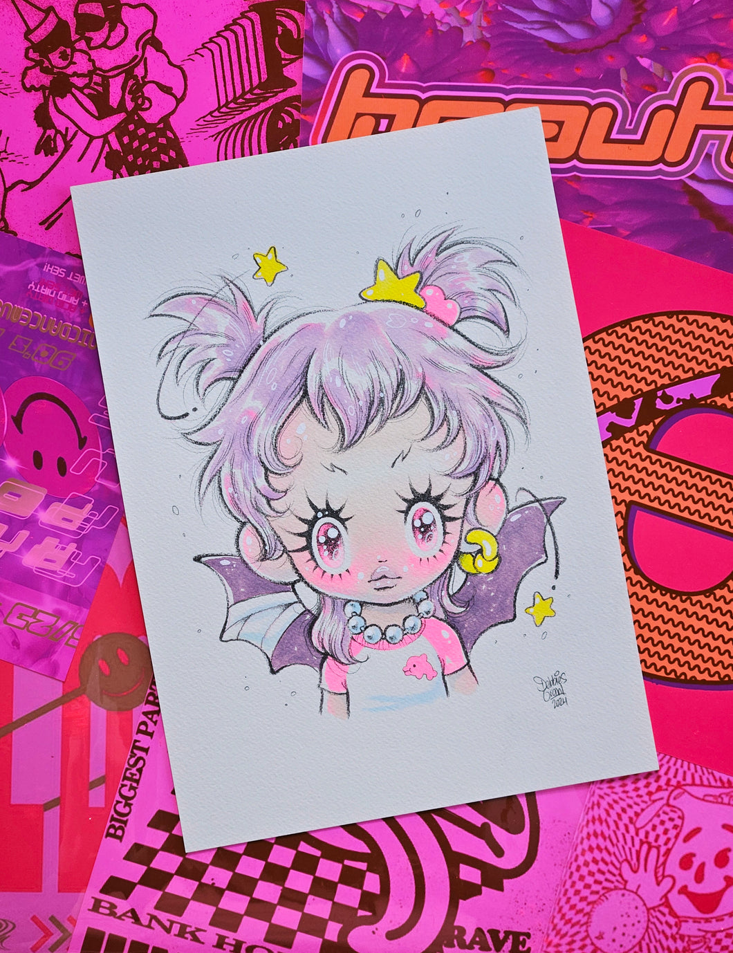 'Neon Dreams' Limited Original Painting Collection - Painting #6