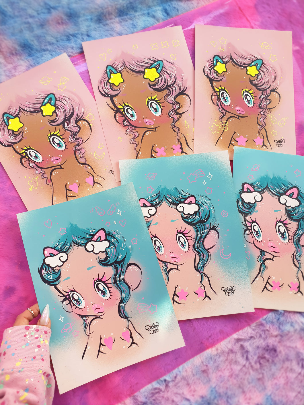 Whimsy Babes Original Paintings - Limited Series, Only 6 made!