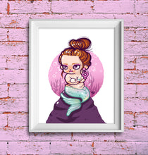 Load image into Gallery viewer, Breastfeeding Mamaid - 8x10&quot; Print
